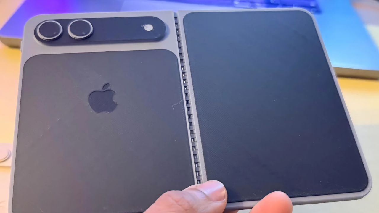 folding iPhone mock up