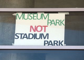 David Beckham Miami stadium protests