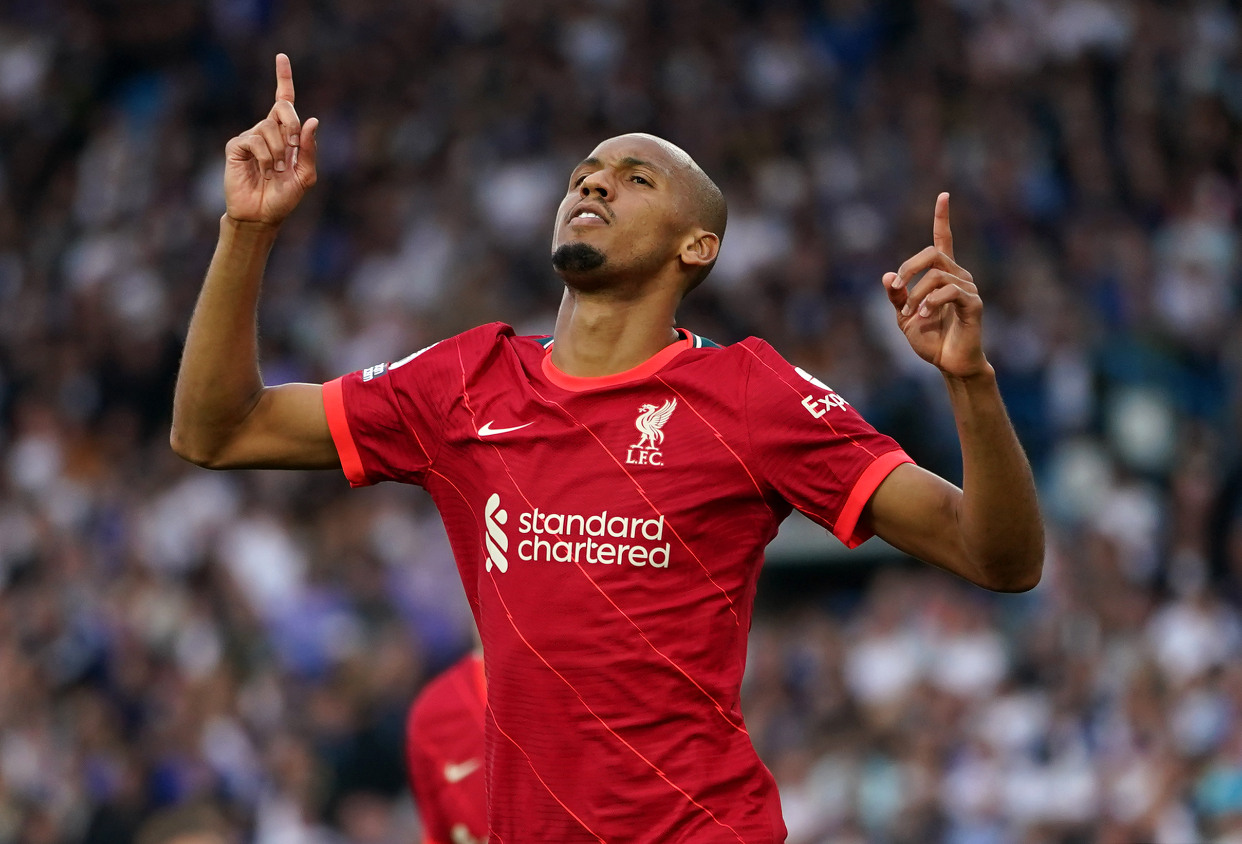 Fabinho is one of eight Premier League players called up by Brazil for next month's World Cup qualifiers in playing for Liverpool