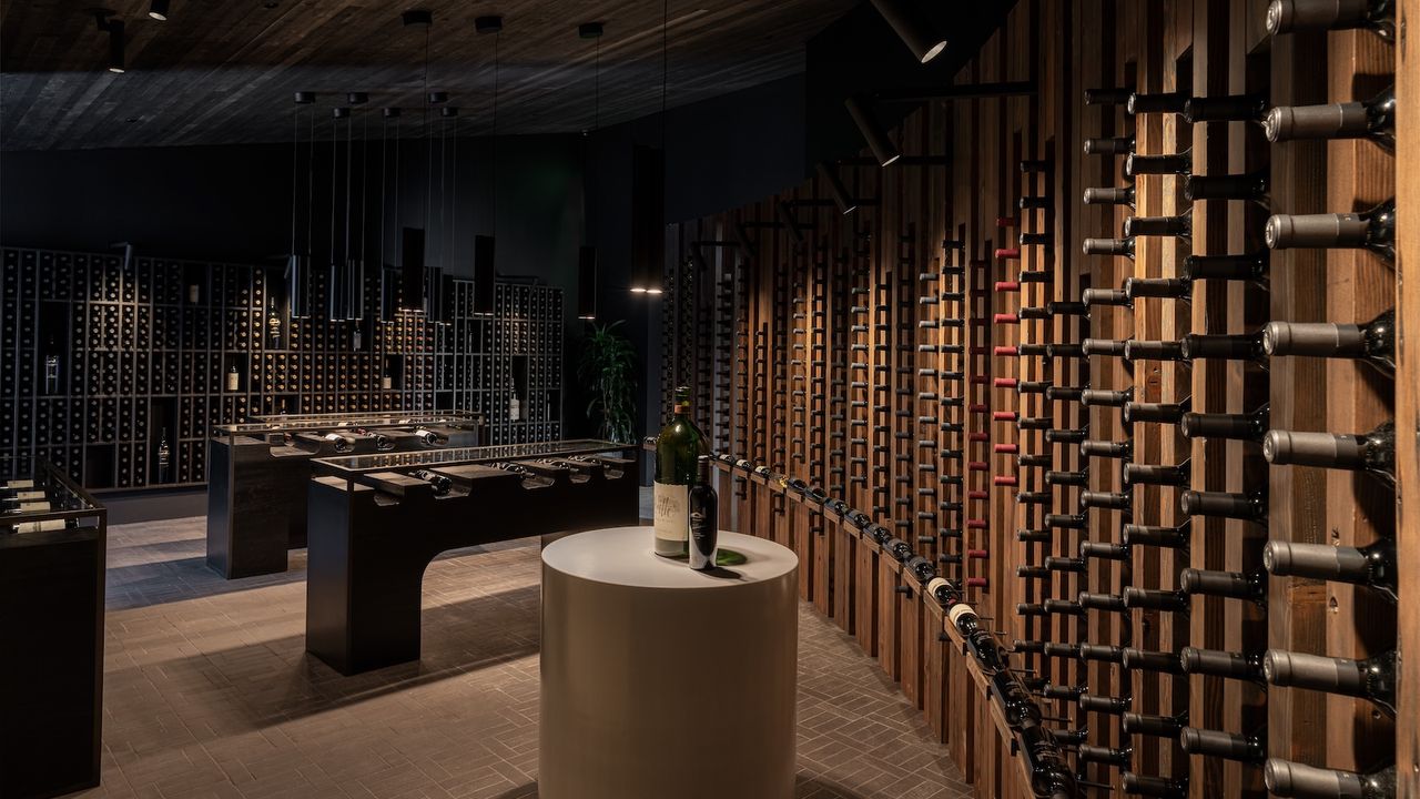 The Robert Mondavi Winery Tower Library, which holds older vintages of the estate's wines.