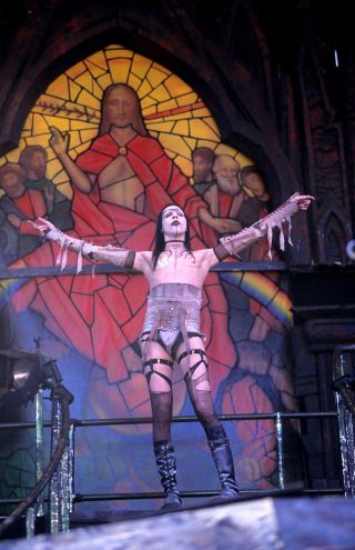 Marilyn Manson performing at Ozzfest 1997