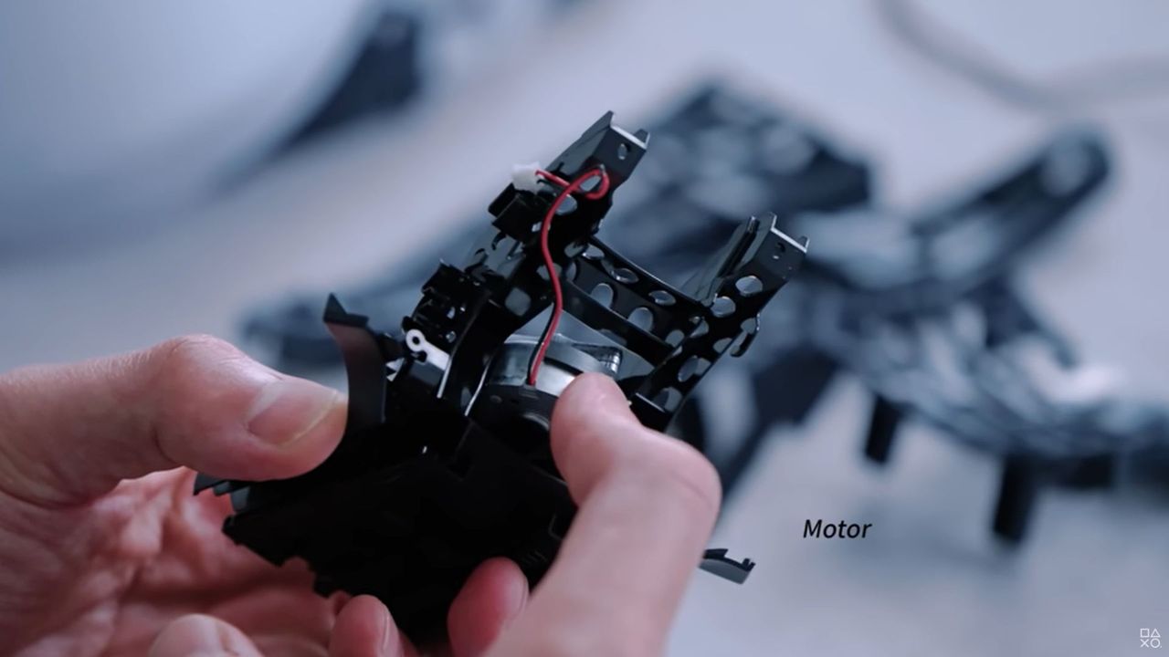 PSVR 2 haptic feedback motor in Sony's official teardown video