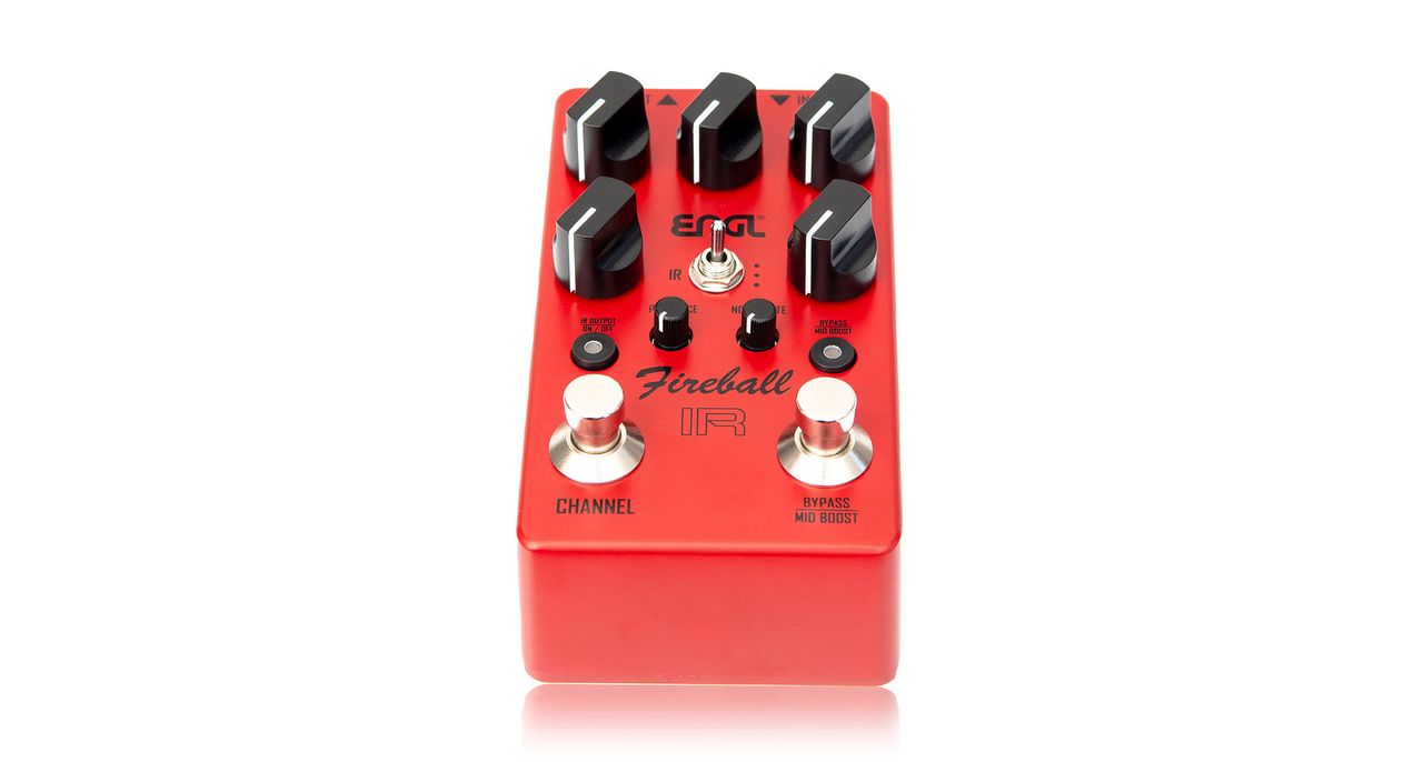 ENGL EP635 Fireball IR Pedal: This fire engine red preamp pedal presents two channels, heaps of features, monster gain.