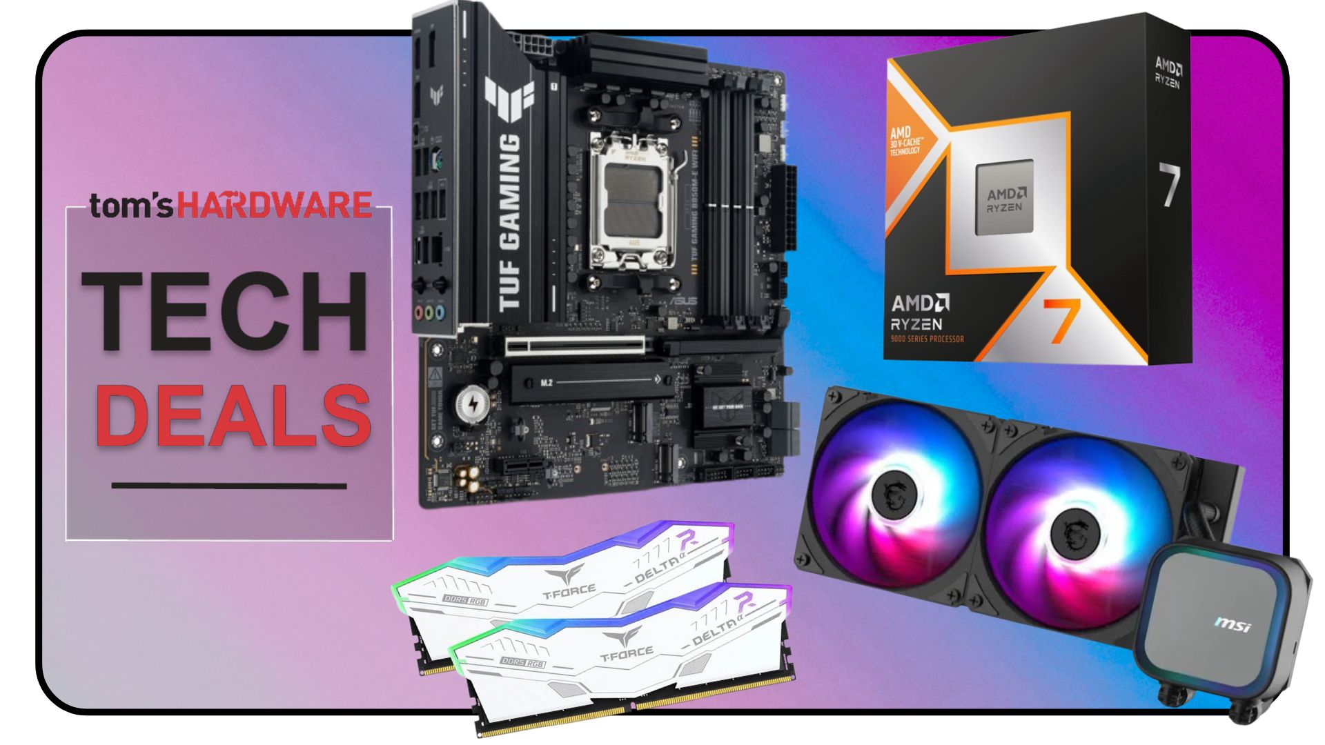 Tech Deals cover image featuring various PC components. 