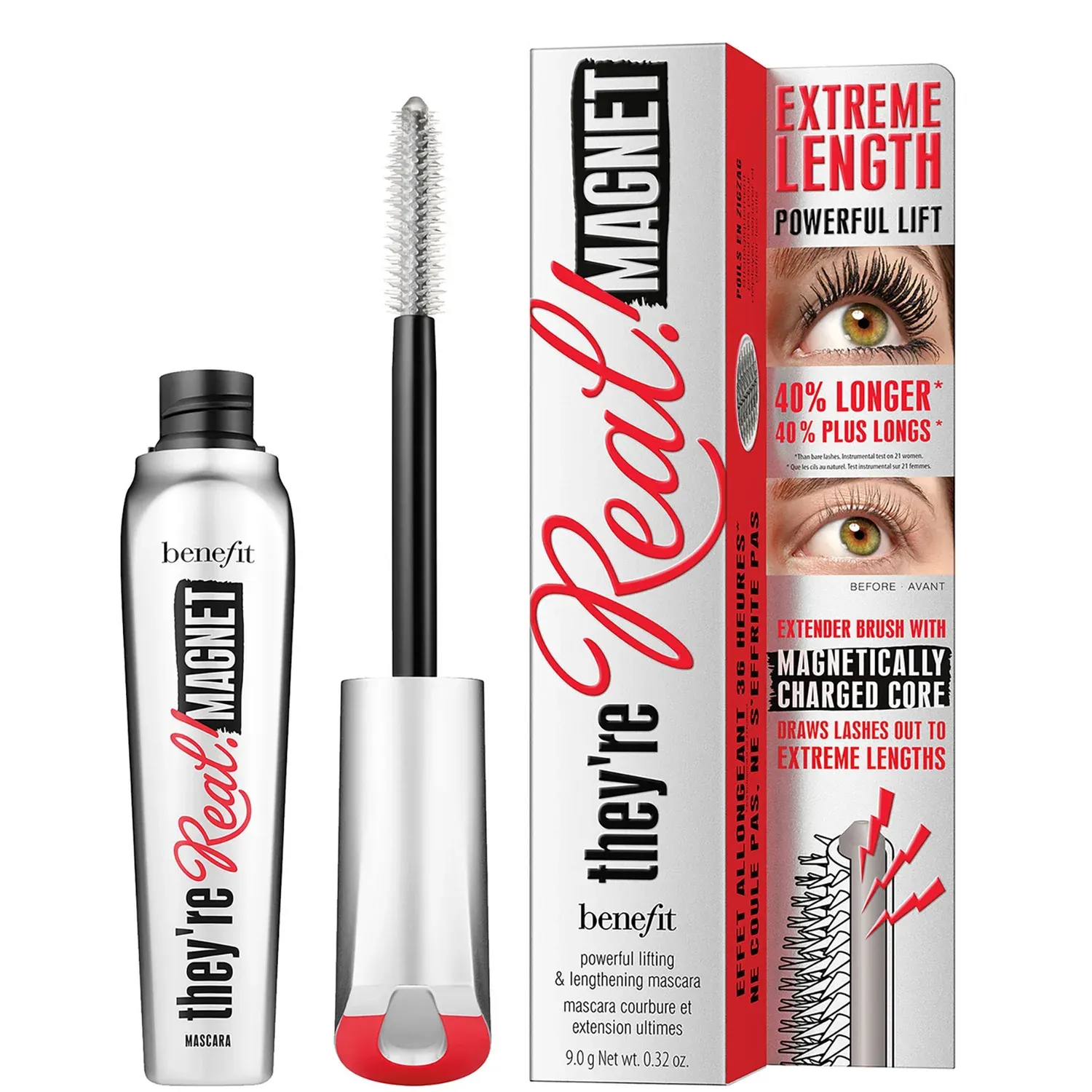 Benefit They’re Real Magnet Extreme Lengthening and Powerful Lifting Mascara - Supercharged Black 9g