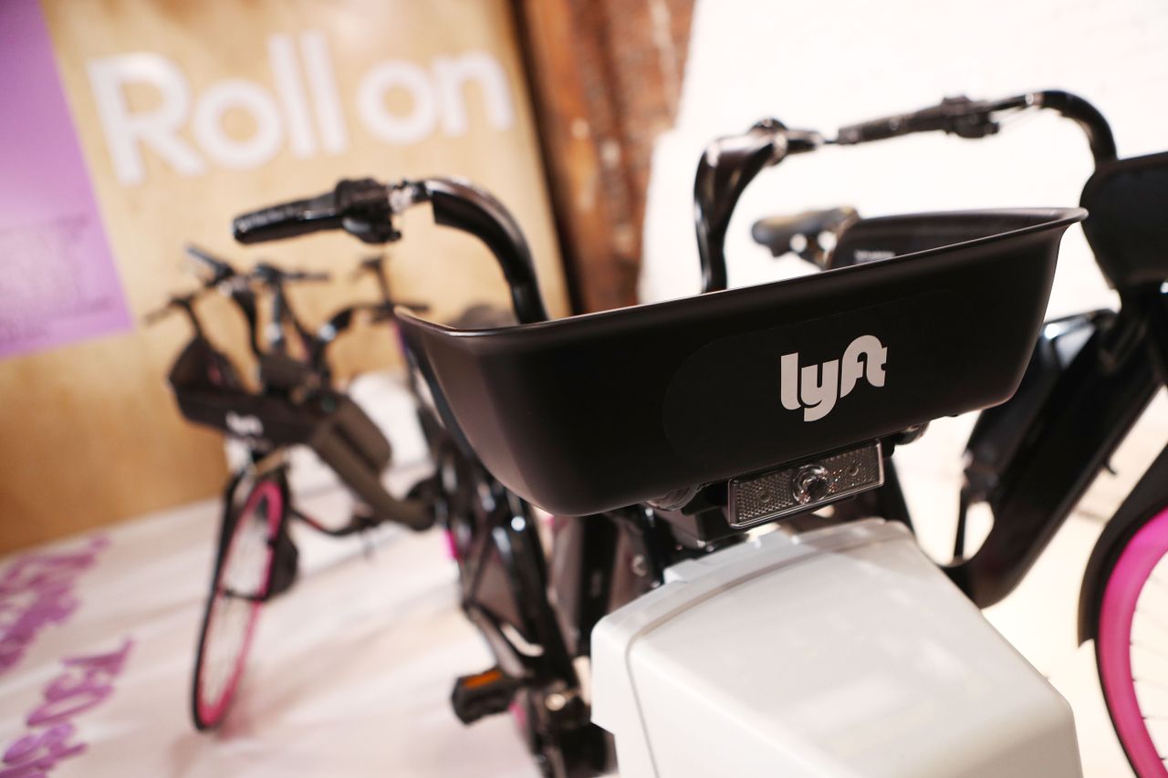 A Lyft bike