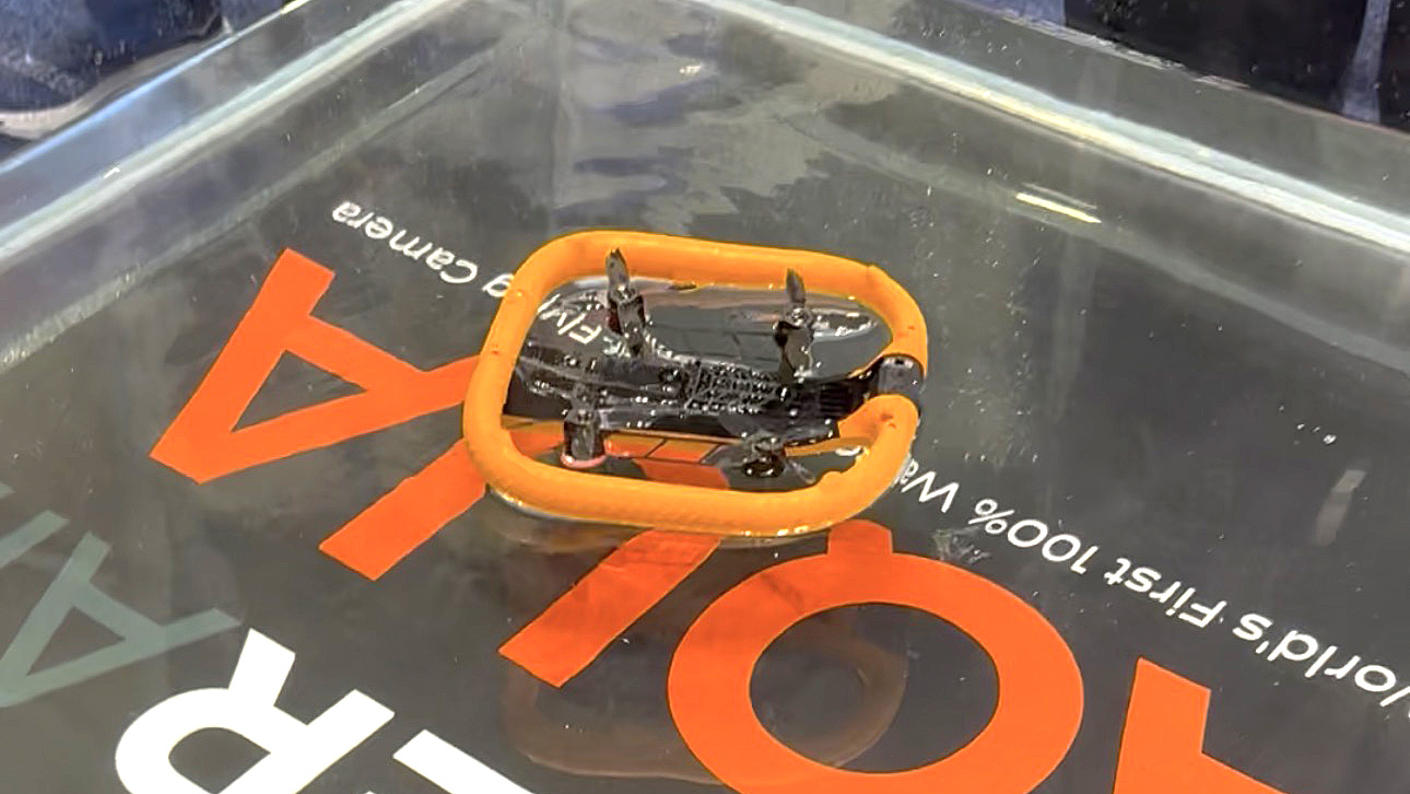 HoverAir Aqua drone demo at CES 2026