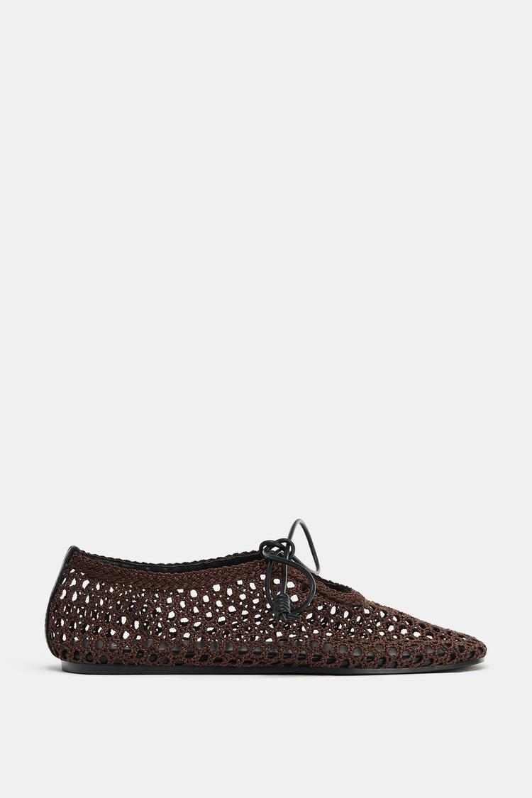 Zara, Bow-Tie Cut-Out Ballet Flats