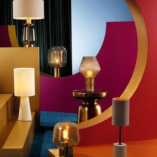 debenhams table lamps with colourfull wall