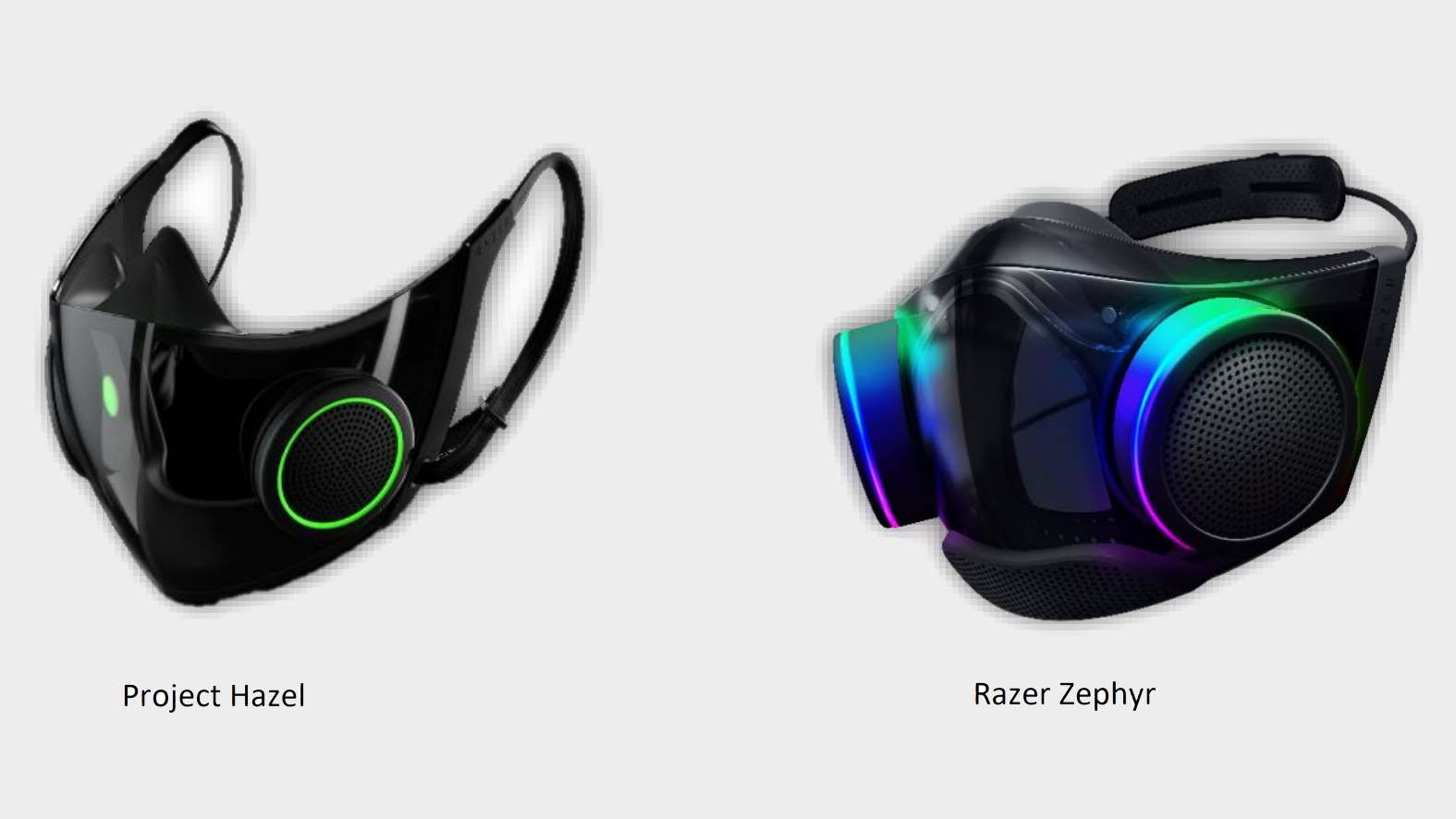 Razer Zephyr face mask renders