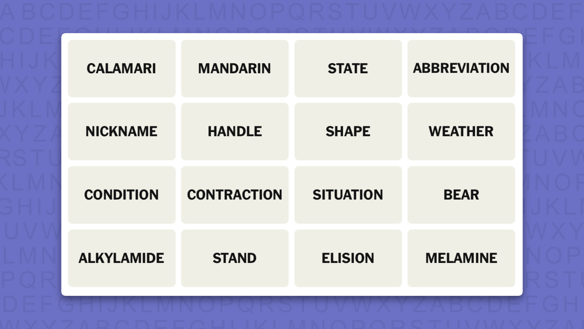 NYT Connections hints for game 1219 on a purple background