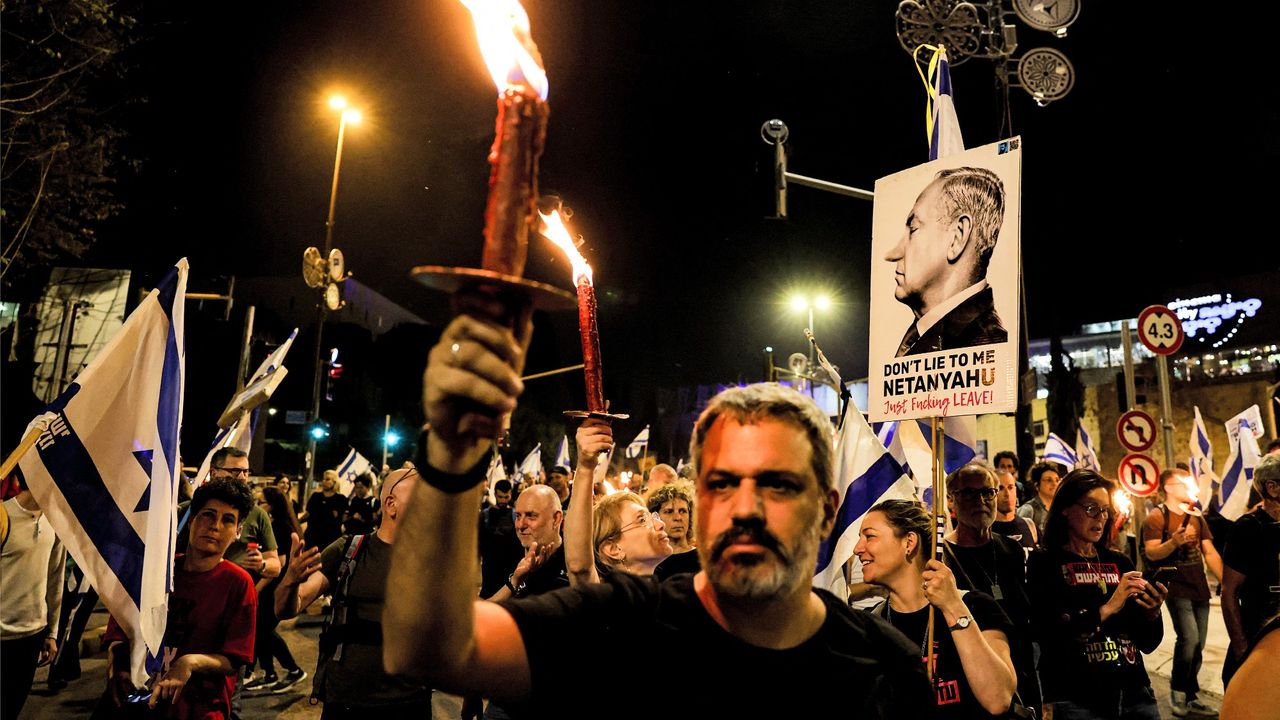 Israeli protesters in Jerusalem