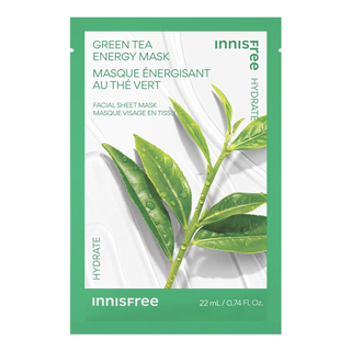 Innisfree Green Tea Energy Mask, Hydrating Serum Korean Sheet Mask, Face Mask for Bright, Glowing Skin