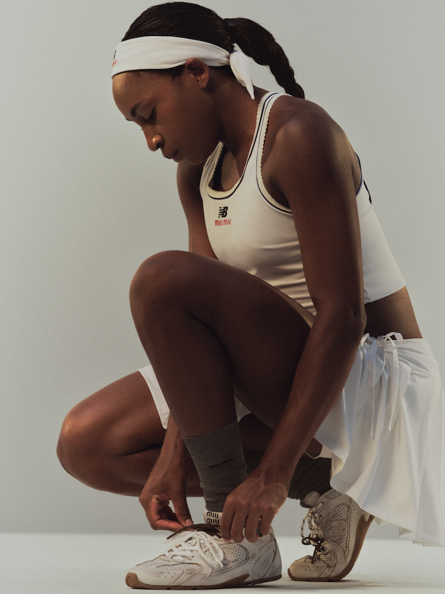 Coco Gauff's next collaboration with New Balance and Miu Miu features the brown sneaker trend