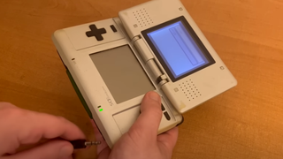 Testing device (a Nintendo DS with a GBA slot) used for extracting the hardstyle death cries of your favorite Game Boy Advance game.