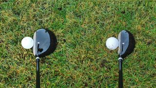MacGregor fairway and hybrid pictured at address