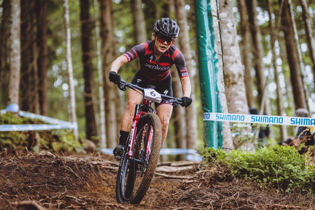 Austrias Laura Stigger competes during the Womens Cross Country competition of the UCI Mountain Bike World Cup in Leogang Austria on June 13 2021 Austria OUT Photo by JFK various sources AFP Austria OUT Photo by JFKEXPAAFP via Getty Images