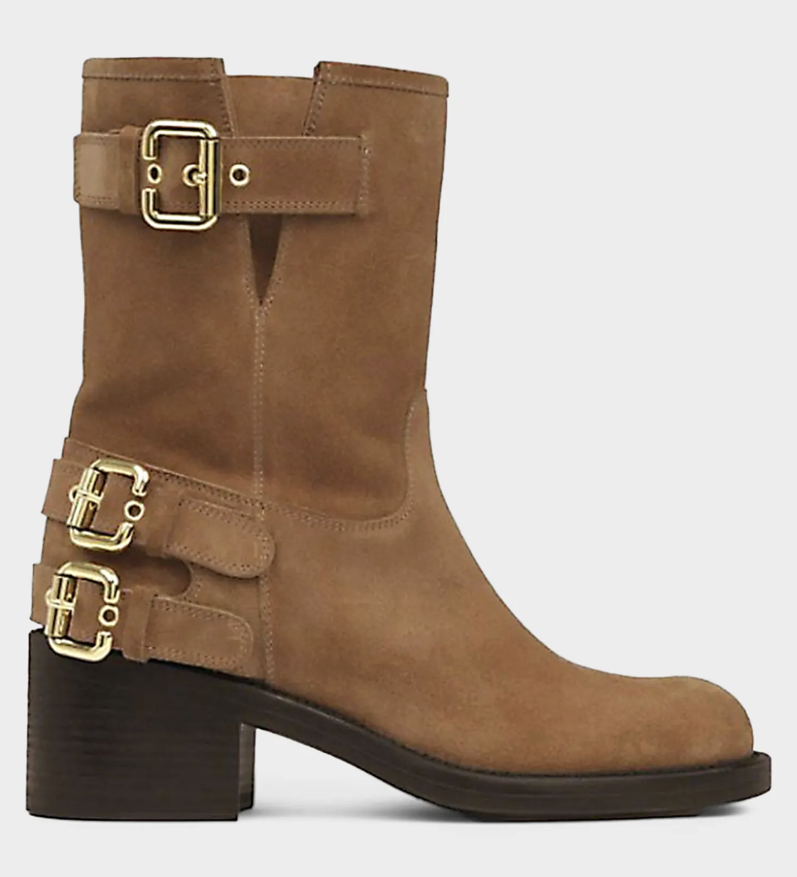 Chlo&amp;eacute;, Dakota Suede Moto Ankle Boots