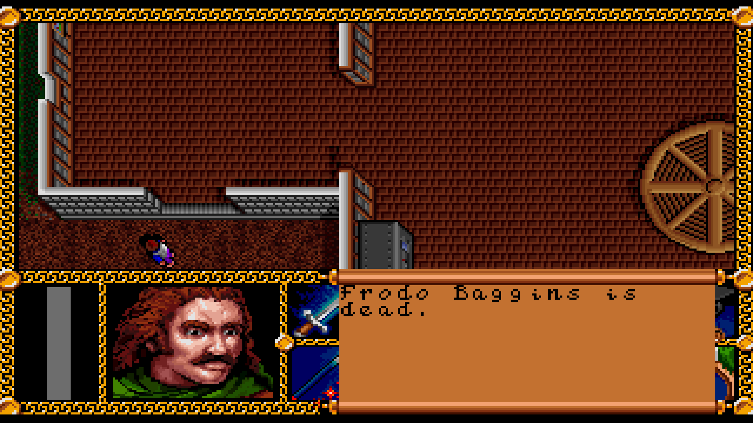 Death screen for Frodo.