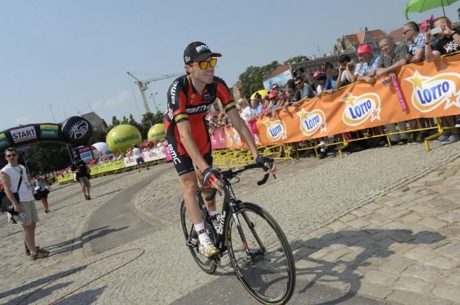 Samuel S&aacute;nchez (BMC) rolls to the sign on