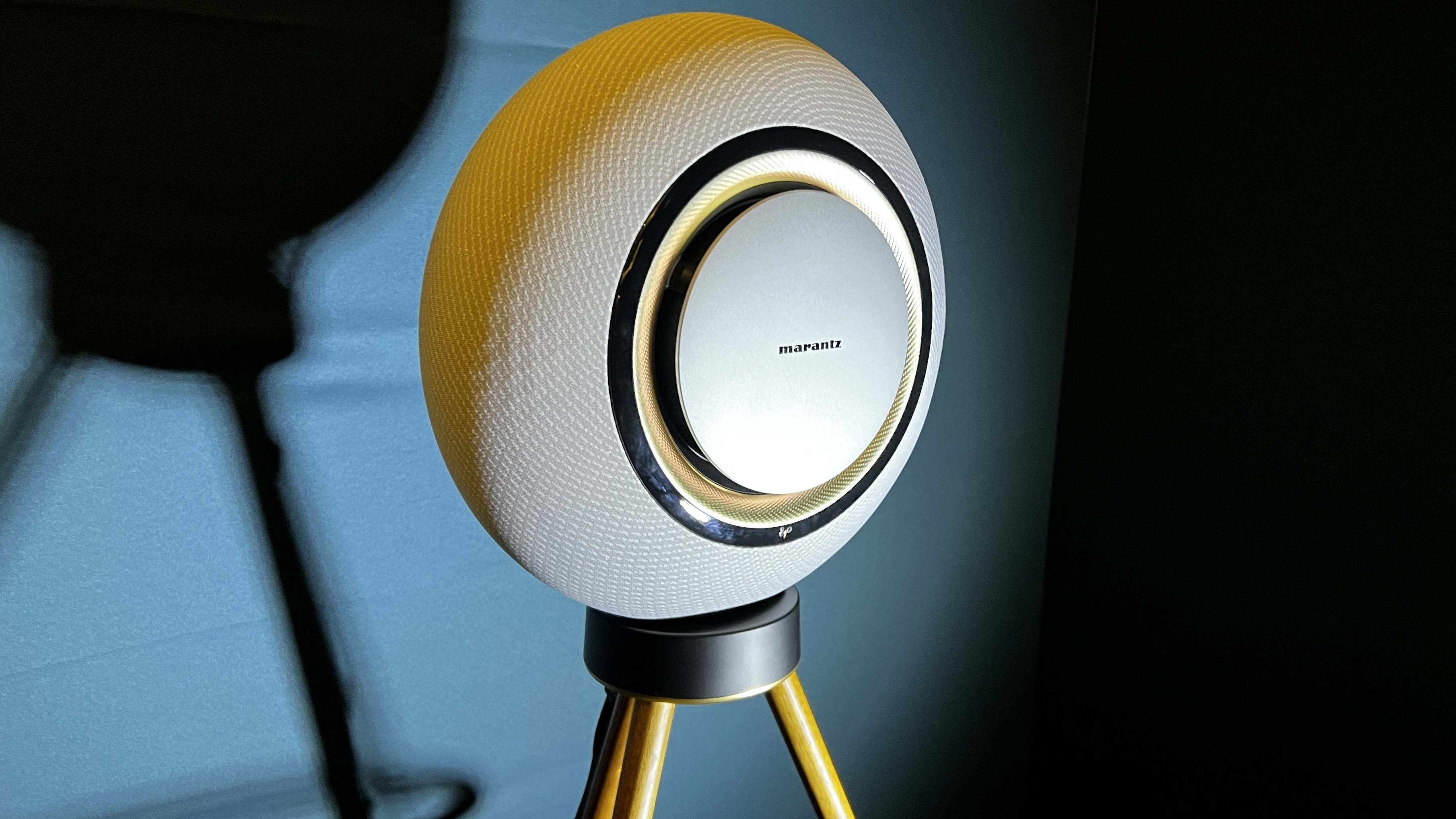 Marantz Horizon speaker on a tripod