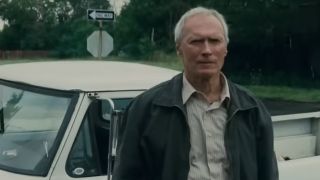 Clint Eastwood looking tough in Gran Torino