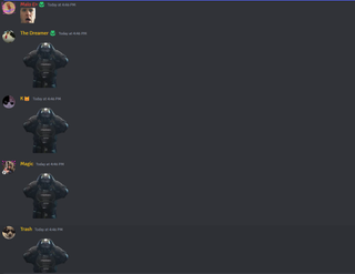 An image of various players in the Helldivers 2 discord understandably losing their minds over server issues, following the mechs.