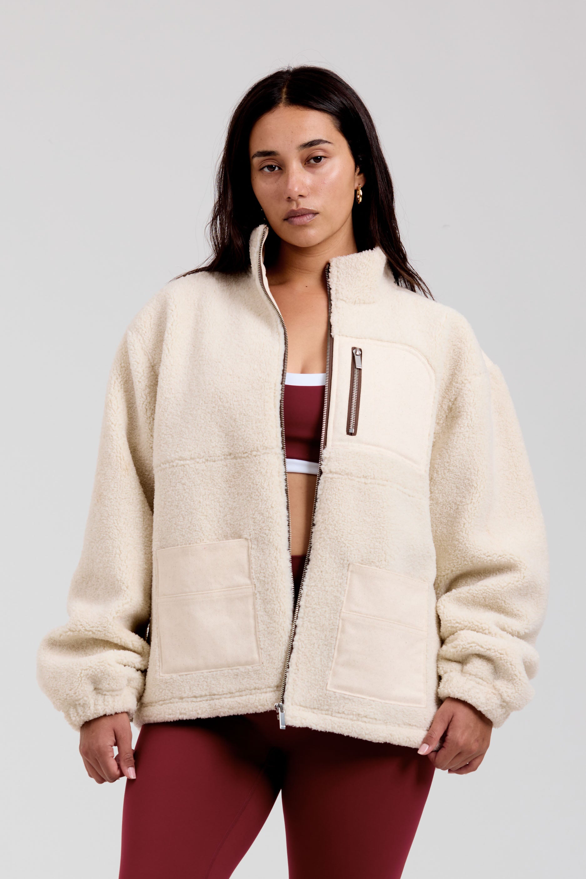 Sherpa Jacket - Cream - Xs