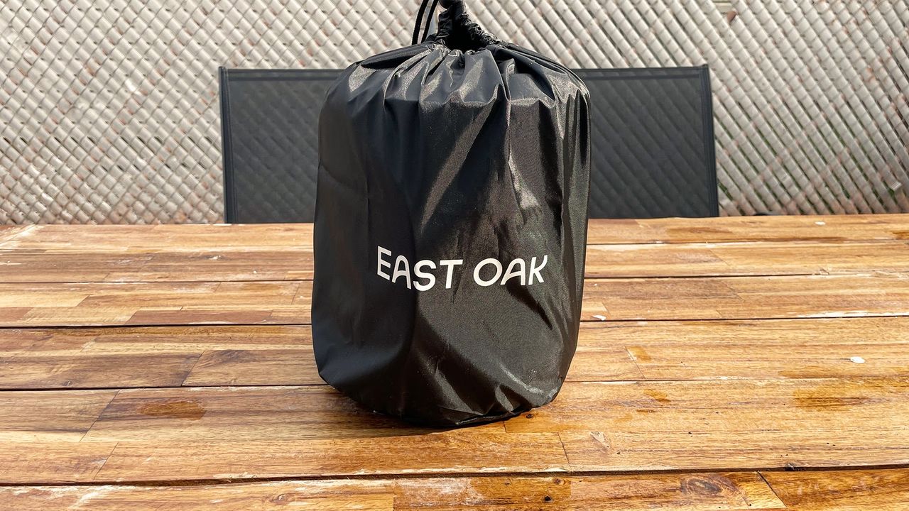 East Oak Mini Tabletop Fire Pit being tested in writer's home