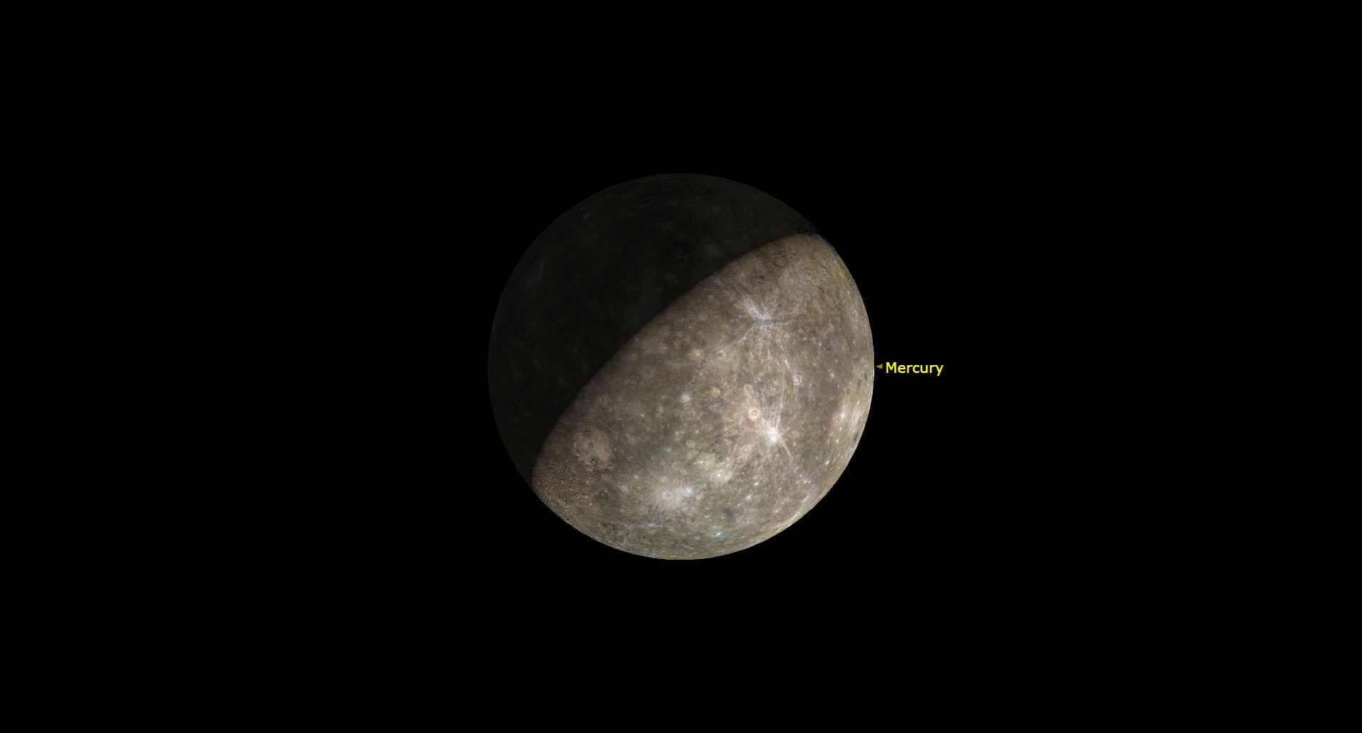 Graphic illustration of the planet Mercury.