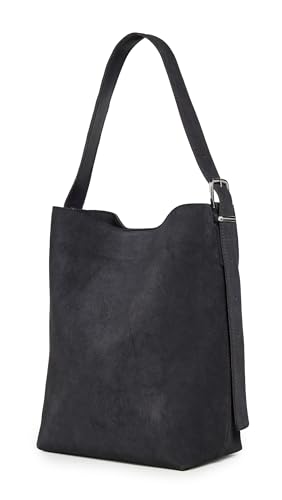Madewell Women&#039;s Essentials Bucket Tote Suede, Charcoal Suede, Black, One Size