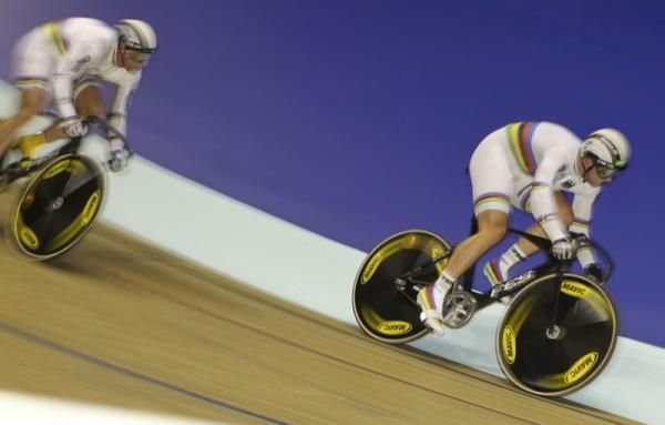 Germany in the men's team sprint final but they had to settle for silver