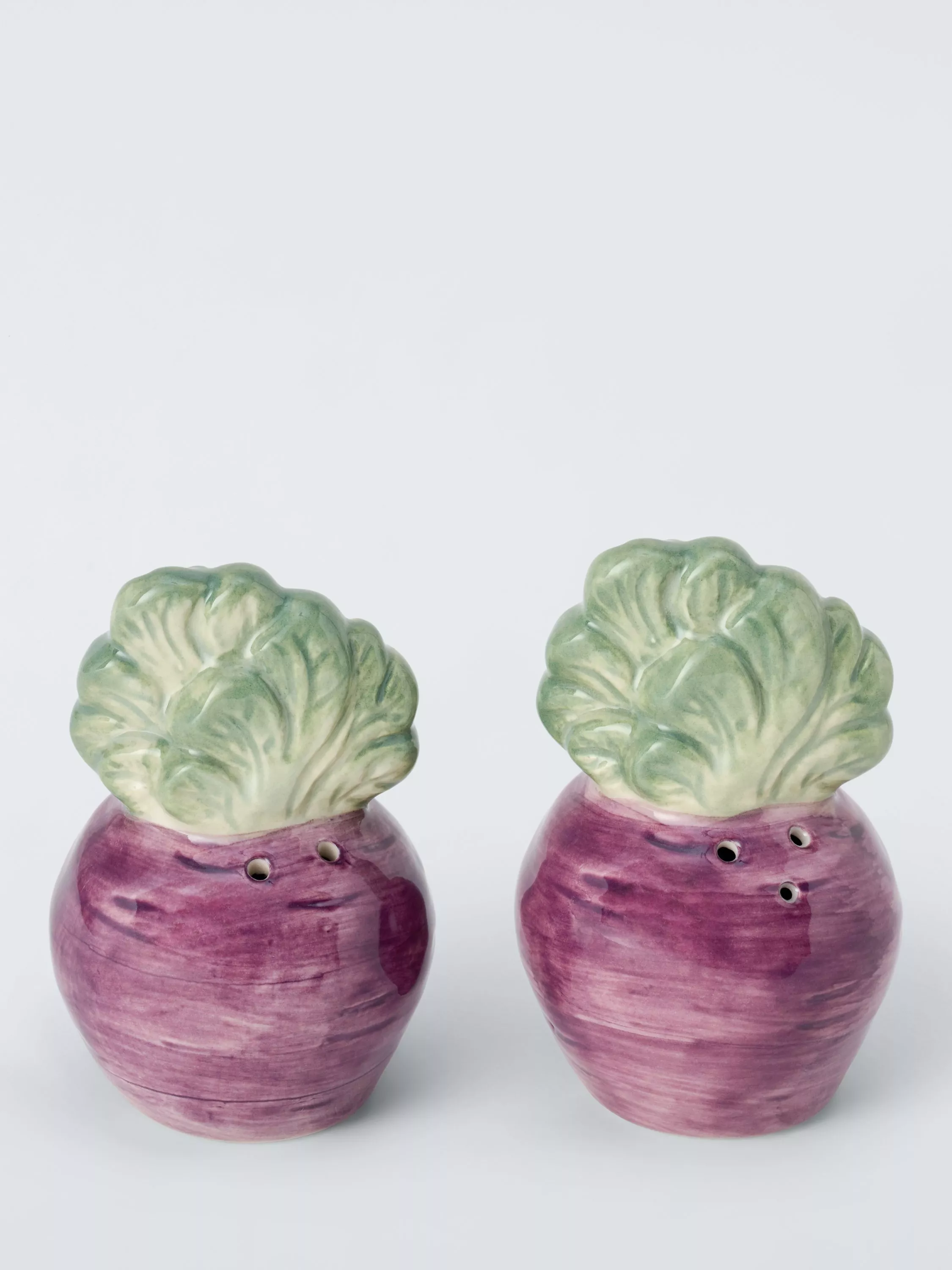 John Lewis X Deliciously Ella Beetroot Hand Painted Stoneware Salt &amp;amp; Pepper Shakers