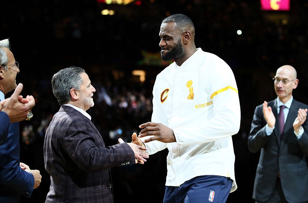 LeBron James and Dan Gilbert. 