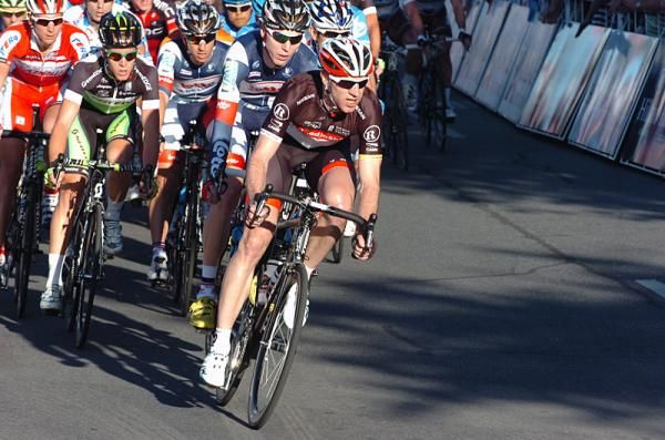 Jens Voigt (RadioShack-Nissan) at his usual place in the peloton...on the front.