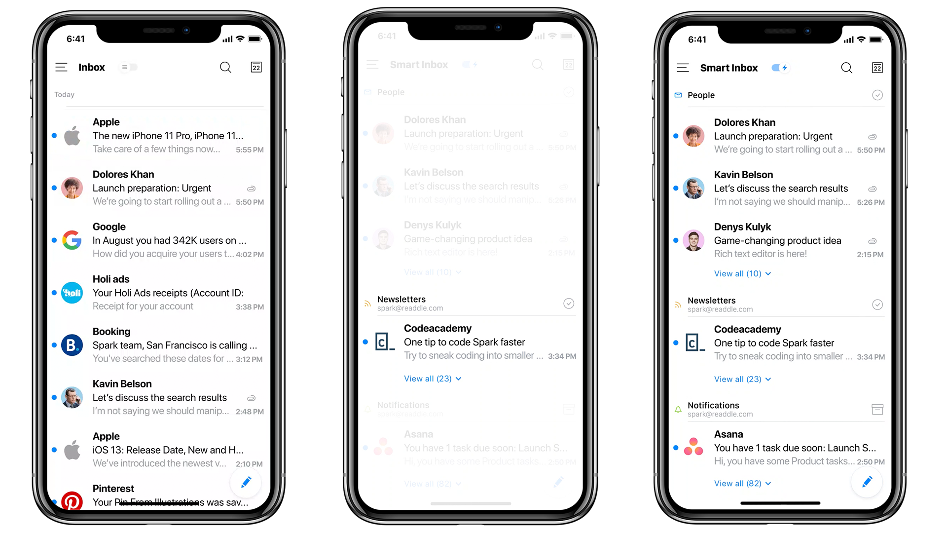 Приложение Apple Снимок экрана магазина для почтового приложения Spark iOS