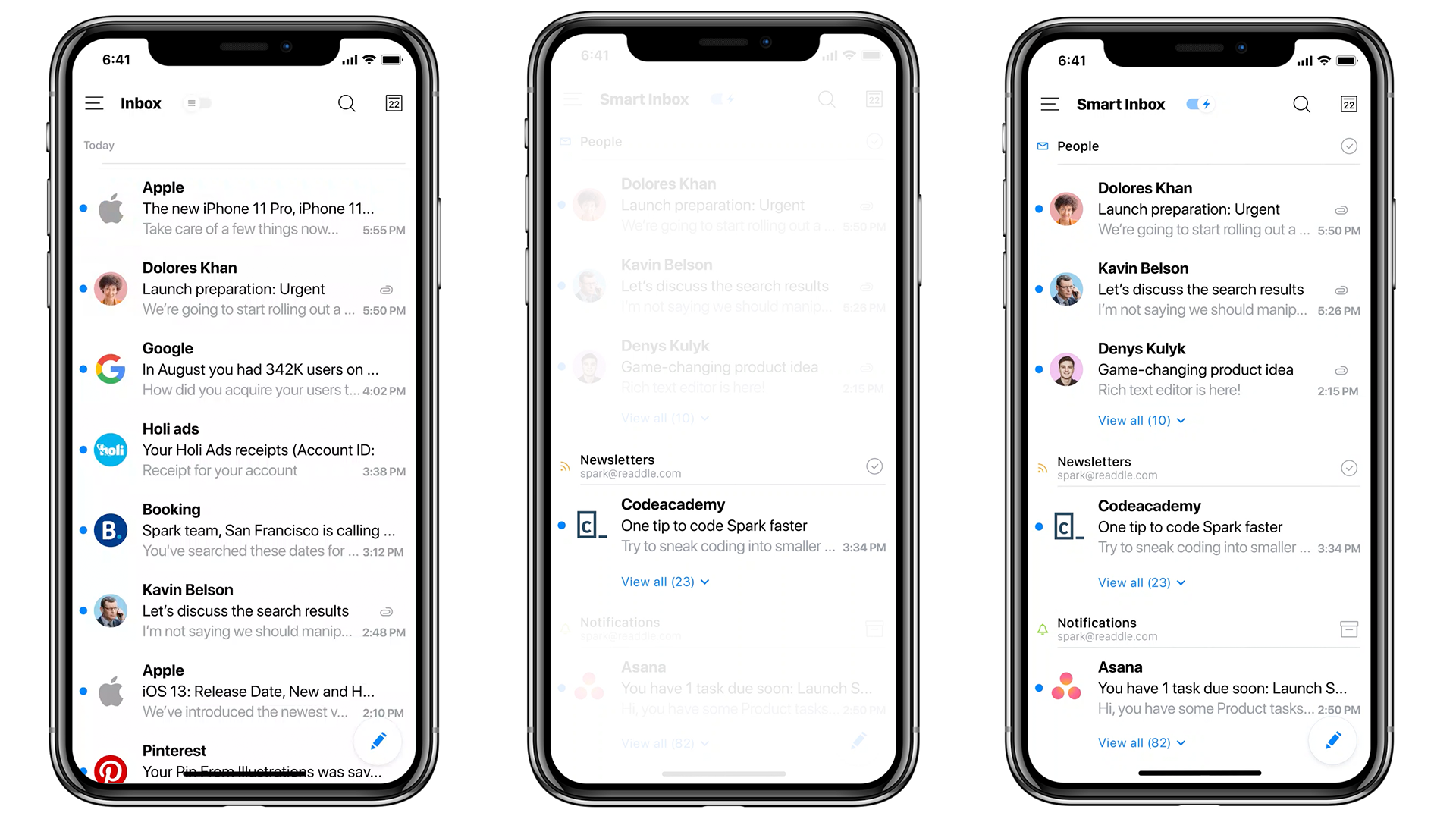 Captura de pantalla de la tienda de aplicaciones de Apple para la aplicación de correo Spark iOS