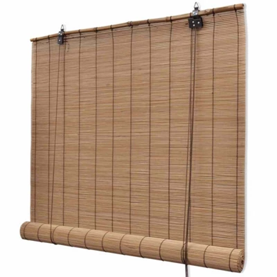 Vidaxl Brown Bamboo Roller Blinds 80 X 160 Cm