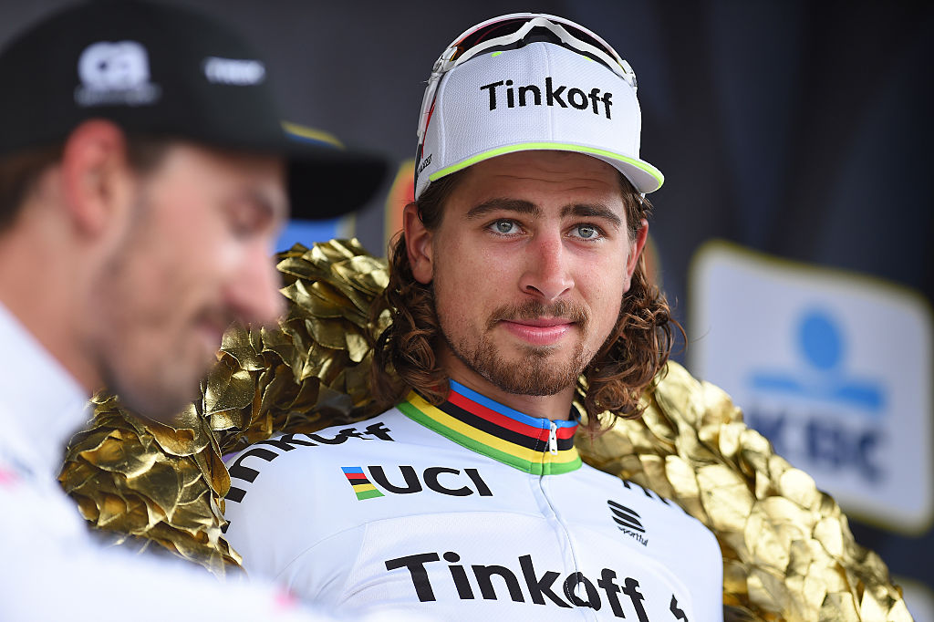 Cycling: 100th Tour of Flanders 2016 Podium / SAGAN Peter (SVK)/ Celebration Joie Vreugde / Brugge - Oudenaarde (255Km)/ Ronde van Vlaanderen Tour of Flanders RVV Flandre / &copy; Tim De Waele