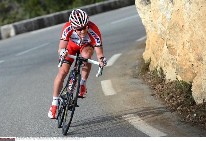Yuri Trofimov (Katusha) on the attack during stage 8 of Paris-Nice