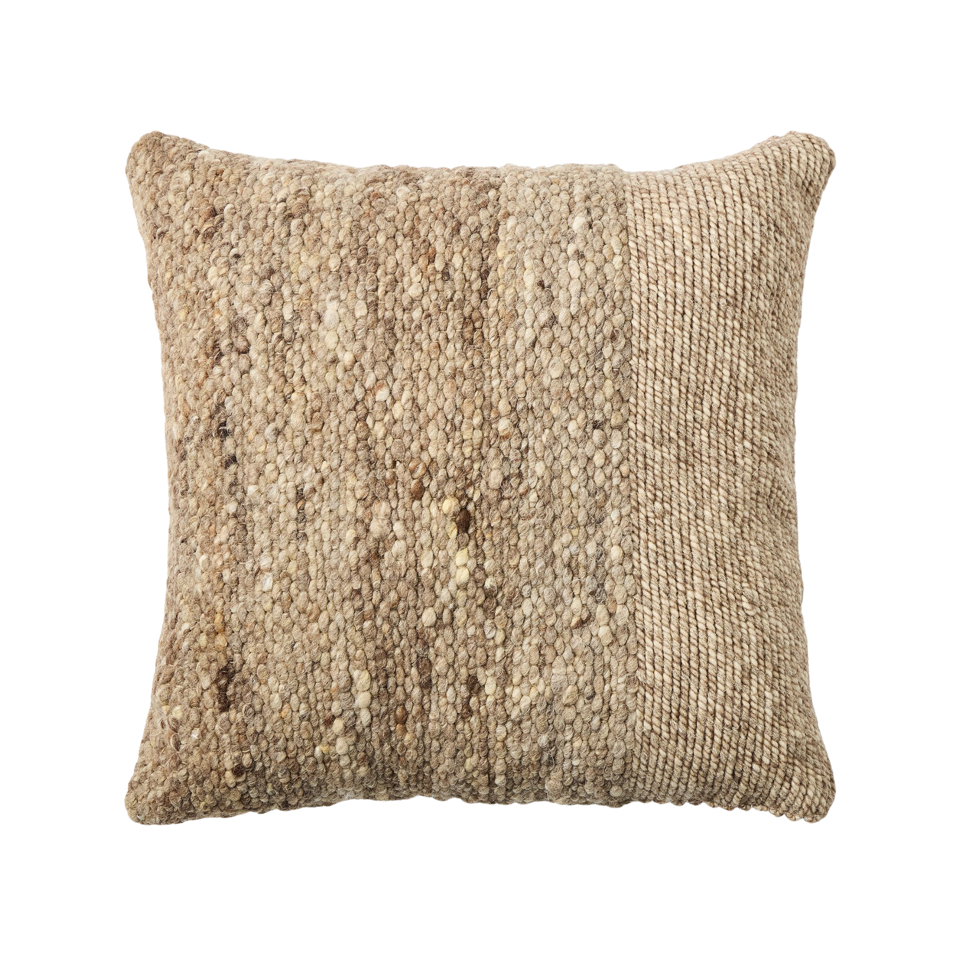 a textured beige floor pillow