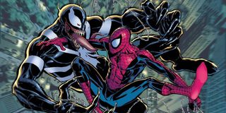 Venom and Spider-Man in the comics