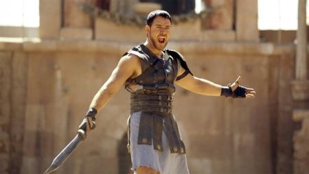 Russell Crowe as Maximus in Gladiator