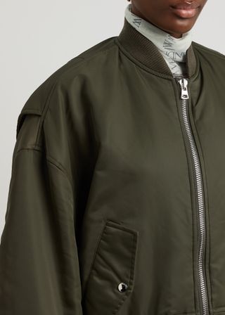 Padded Nylon Bomber Jacket