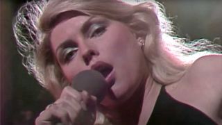 Debbie Harry stares at the camera on The Midnight Special