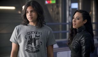 Cisco in a cool t-shirt with Gypsy The Flash The CW