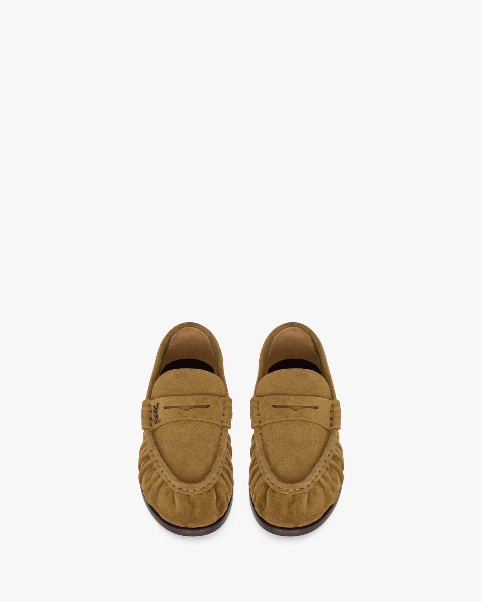 Saint Laurent sand suede loafers