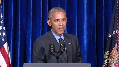 President Obama fileds a question about Donald Trump