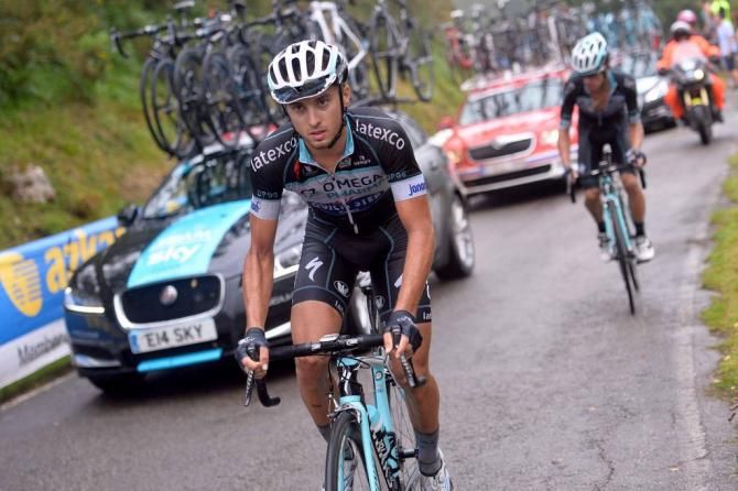 Pieter Serry waits for Omega Pharma-Quick Step leader Rigoberto Uran