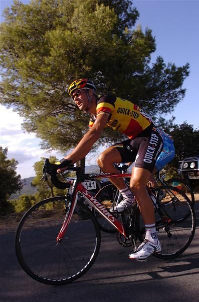 Tom Boonen (Quick Step). The hills are not his domain.